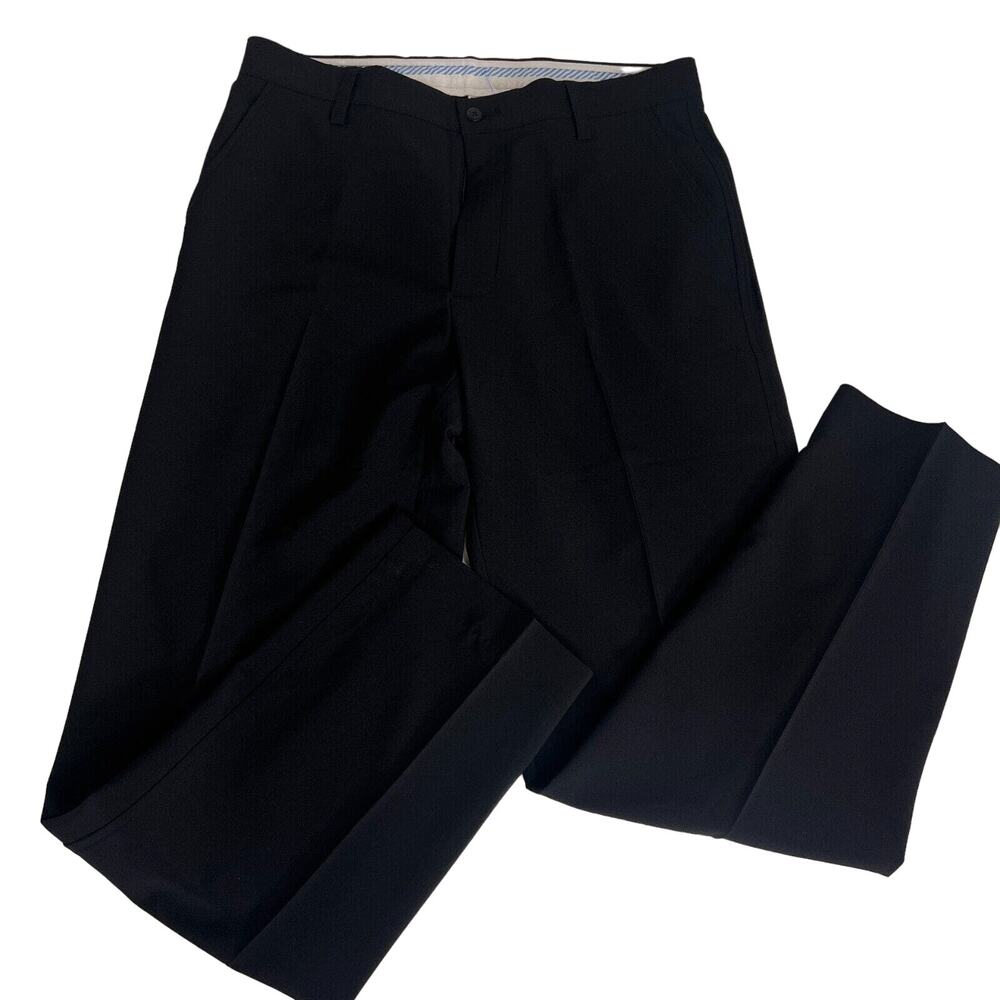 FootJoy FJ Golf Pants Men Black Spandex Fit Performance Flat Front 34 32